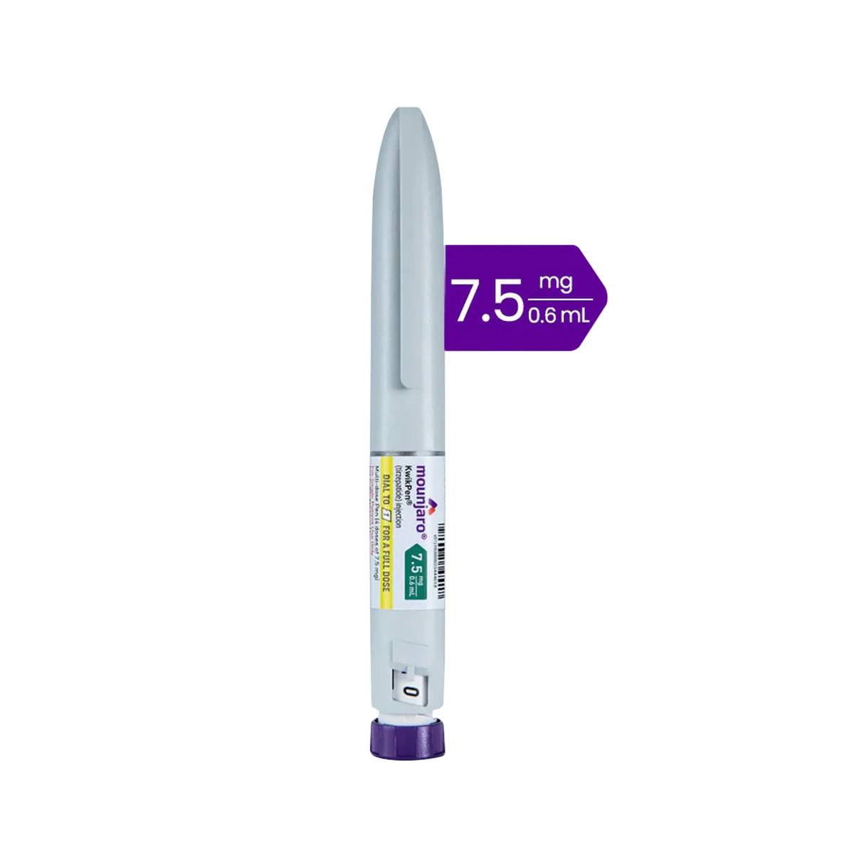 Mounjaro 7.5mg pack containing 2 tirzepatide injection pens